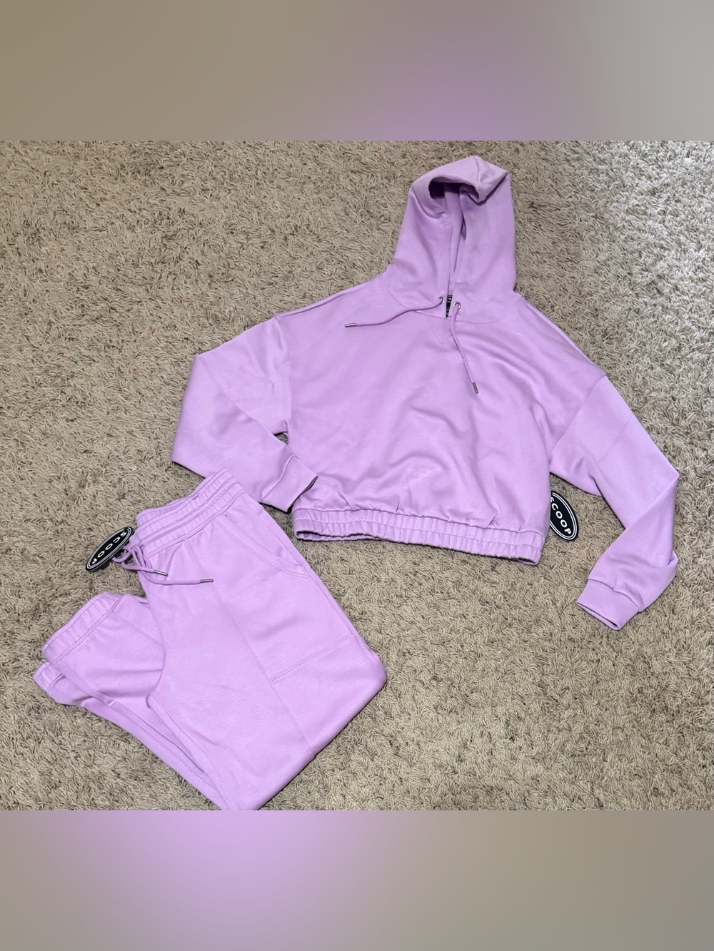 Scoop Scubaknit Barrel Pants And Cropped Length Elastic Waist Hoodie Size: XXL